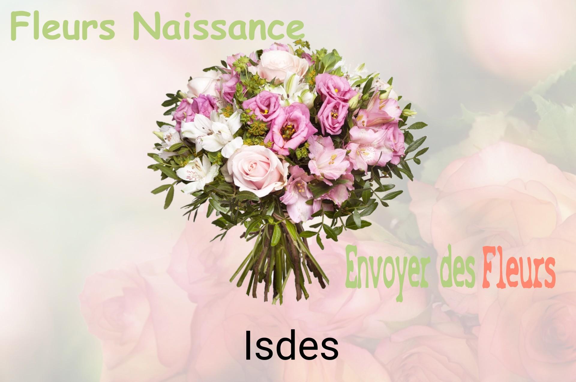 Bouquet de fleurs de naissance livré à Isdes